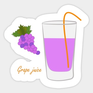 Grape juice. Sticker